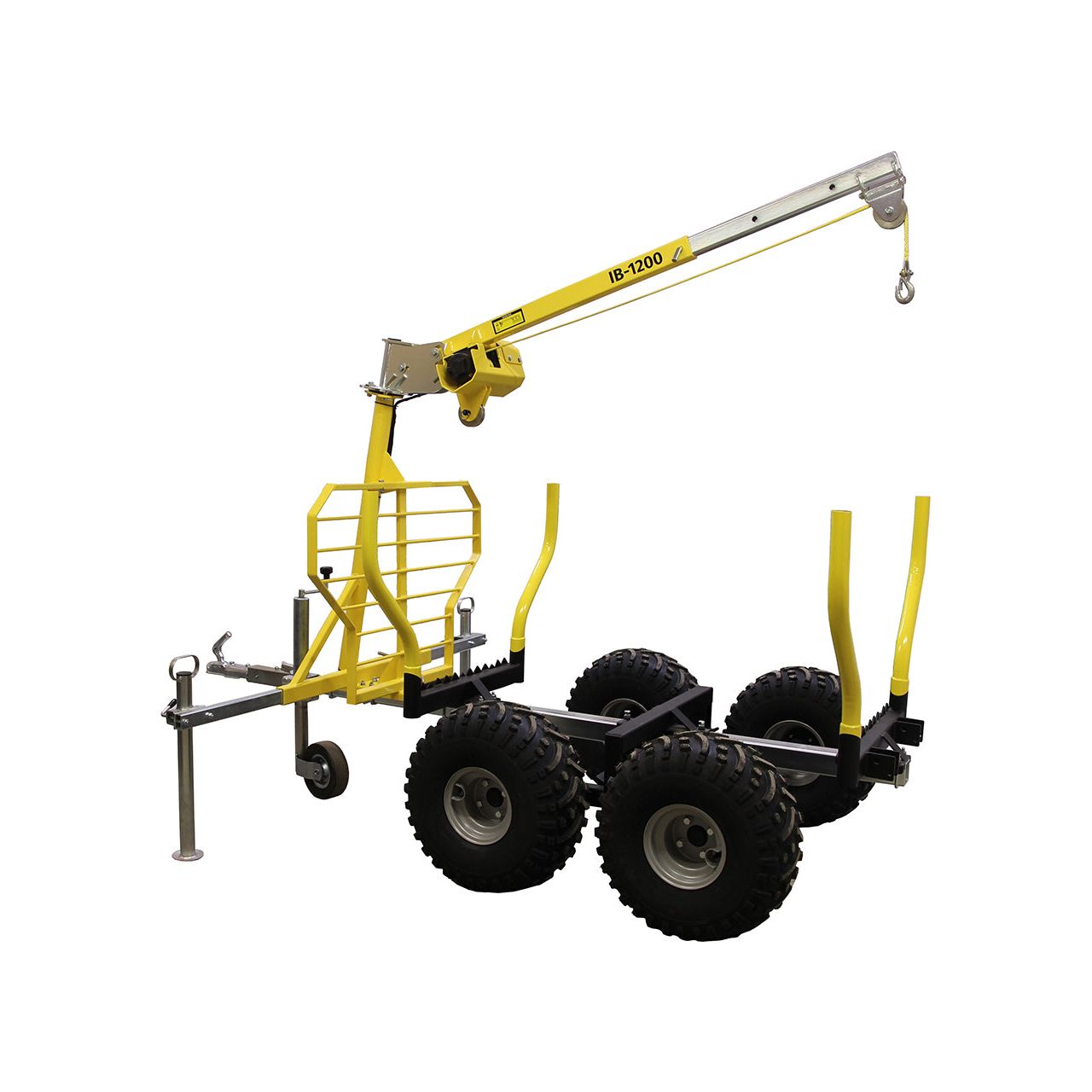 IB Komplett Timmervagn med kran boggie IB 1200 - ÖREBRO MC SERVICE